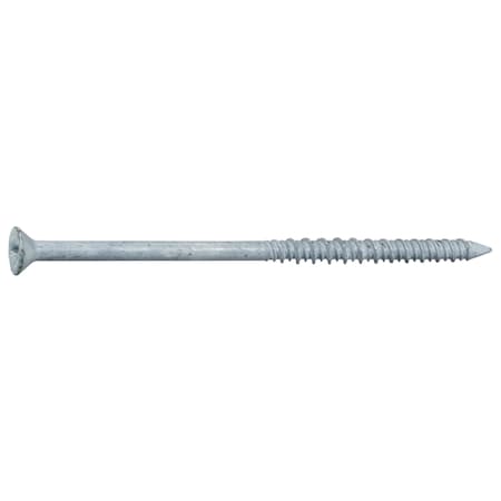 Midwest Fastener Masonry Screw, 3/16" Dia., Flat, 3 3/4 in L, Steel White Ruspert, 100 PK 53731
